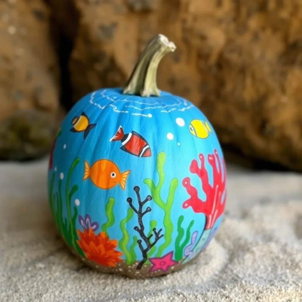 Paint sea creatures like fish and mermaids for a unique underwater theme.